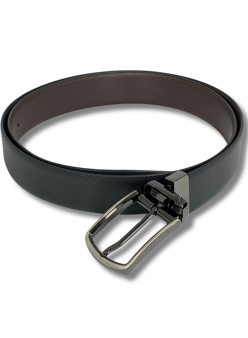 Classic Milano Genuine Leather Reversible Belt for Men | Black & Brown Formal Belt for Business or Office Wear | Men's Leather Belt - Image 4