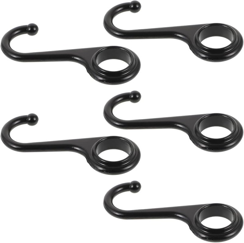 Heavy Duty Metal S Hooks 5 Pack Multi Functional Hanging Hooks For Kitchen Bathroom Wardrobe Storage Black - Image 1