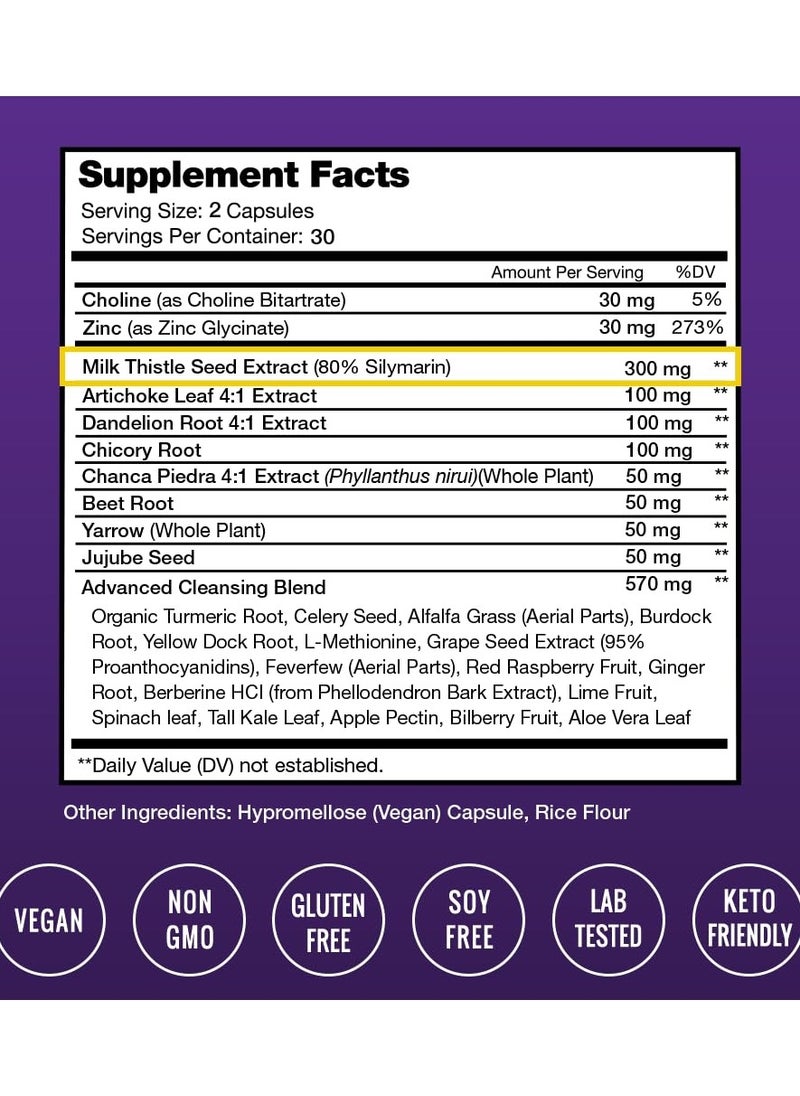 NutraChamps - Liver Detox & Cleanse, 60 Vegan Capsules - Image 1