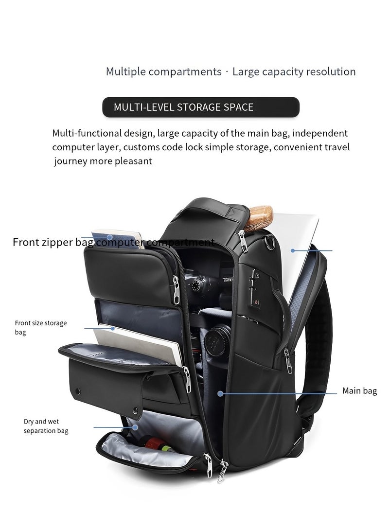 Skycare camera Bag Professional Camera Backpack for DSLR SLR Mirrorless Camera Waterproof Camera Laptop Backpack 17 Inch Anti Theft Travel Camera Case Large Capacity Photography Backpack Black - Image 4