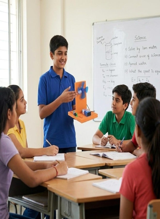 ESPtronics DIY Windmill Science Project Working Model Kit for School Students STEM Physics Experiment with Educational Toy - Image 4