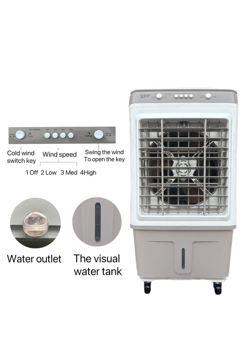 25L Air Cooler 3 Wind Speed and Humidifies Dry Air | Faster Cooling With Low Energy Consumption, Inverter Compatible And Portable| Honey Comb Pads 200W Perfect For Home And Office