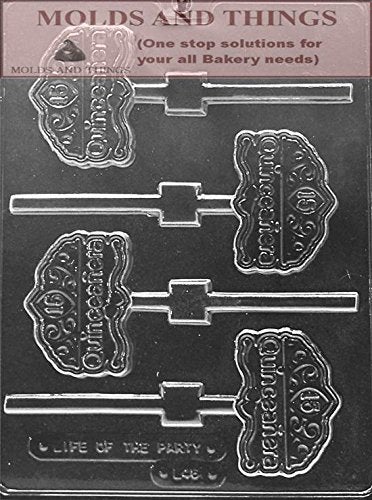 MOLDS AND THINGS Quinceanera 15 on Tiara lolly Chcolate mold Sweet 15 Tiara Candy Mold 15th Birthday Tiara Chocolate Candy Mold Tiara with Number 15 Chocolate Mold for Quinceanera - Image 1