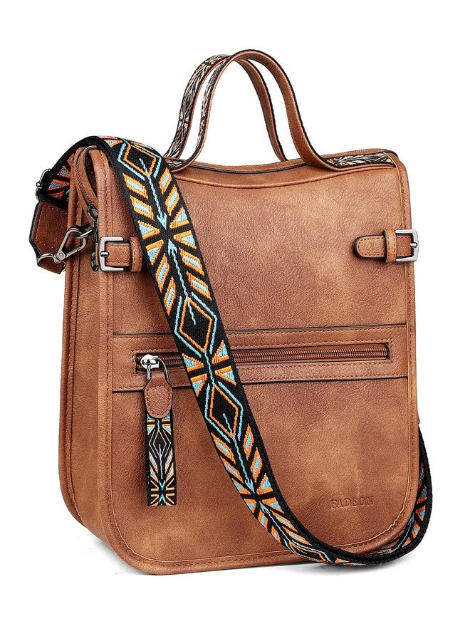 FADEON Crossbody Bags Purses for Women Designer Cross Body Shoulder Bag Purse PU Leather Top Handle Handbag Wide Strap - Image 1