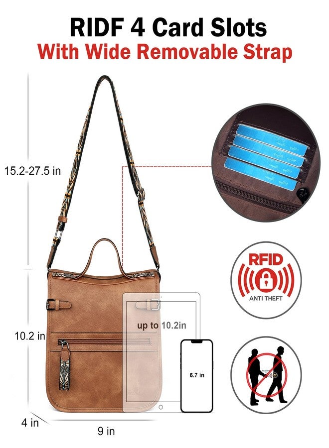 FADEON Crossbody Bags Purses for Women Designer Cross Body Shoulder Bag Purse PU Leather Top Handle Handbag Wide Strap - Image 4
