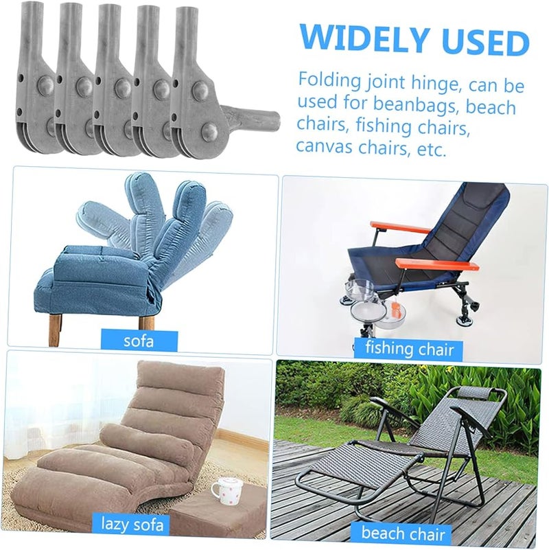 Lifkome 4 Pack Black Sofa Angle Adjuster Gear Folding Hinge For Beach Chairs Furniture - Image 3