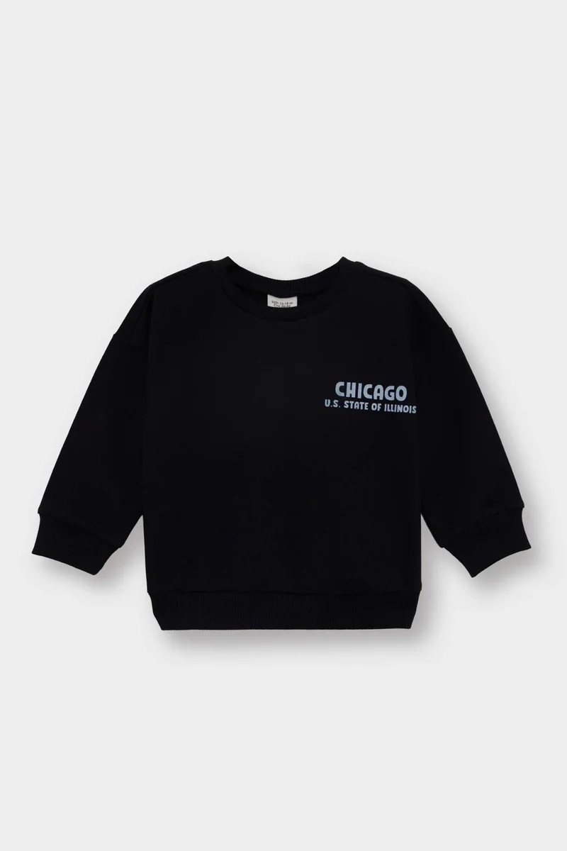 ديفاكتو Baby Boy Regular Fit Soft Lining Thin Fabric 2 Piece Sweatshirt
