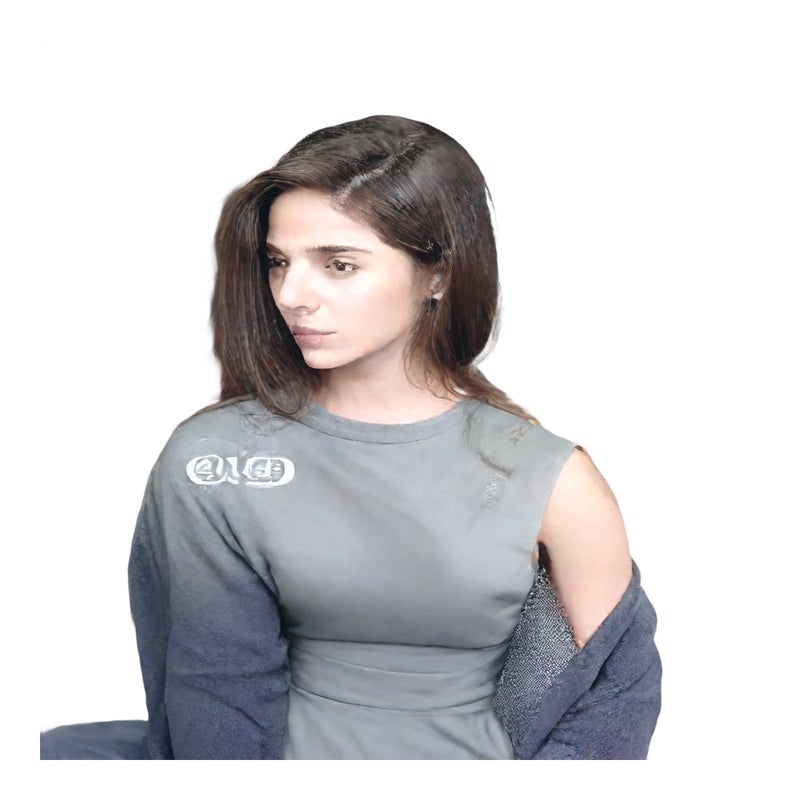 معطف كارديغان طويل مفتوح من الأمام محبوك من صوف الموهير والمنك - Image 1