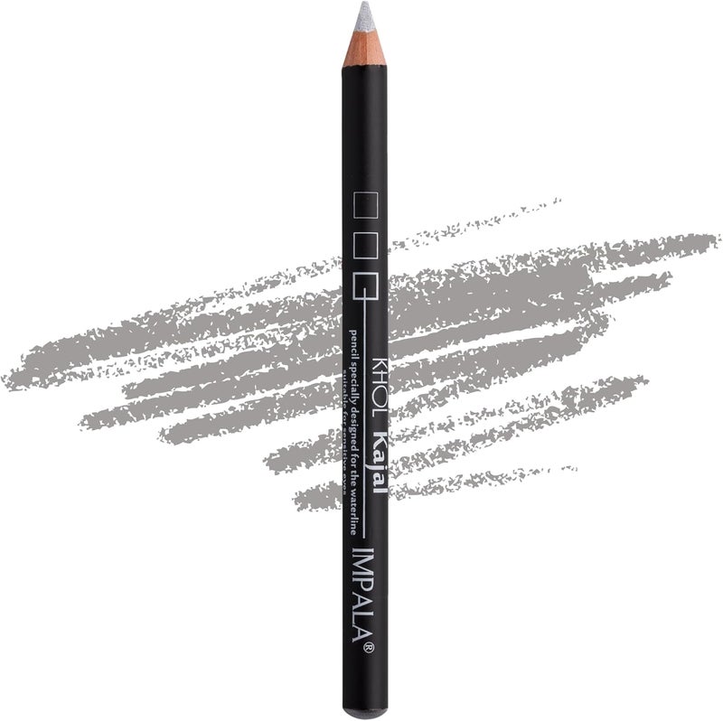 IMPALA Waterproof Khol Eyeliner I Pencil Color 83 Silver Eye Liner Perfect Line Intense Look WaterResistant and LongLasting Eyeliner Soft and Creamy Formula Eye Makeup