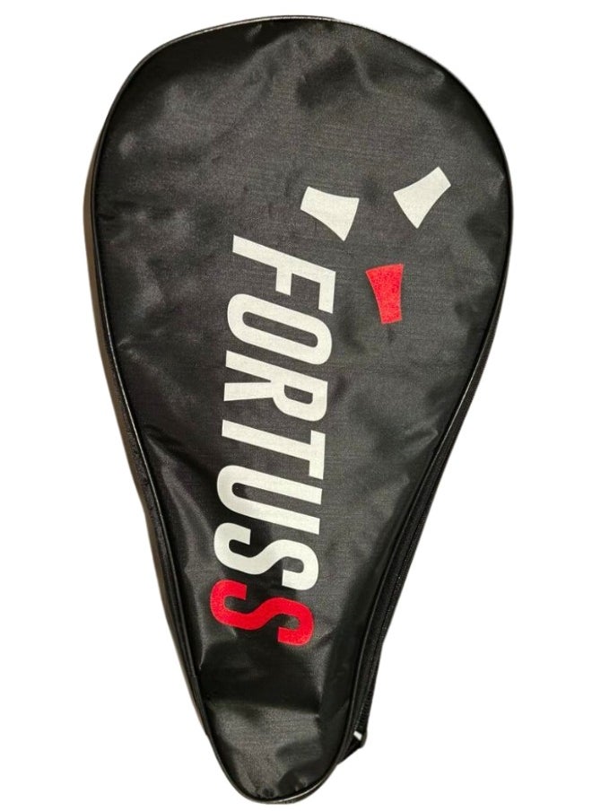 FORTUSS - مضرب تنس FORTUSS Padel - ألياف كربونية كاملة - سطح سداسي ثلاثي الأبعاد مع قلب إسفنجي مرن خفيف من مادة EVA - مضرب Padel - مضرب مجداف دائري الشكل مع حقيبة متضمنة (أصفر) - Image 1
