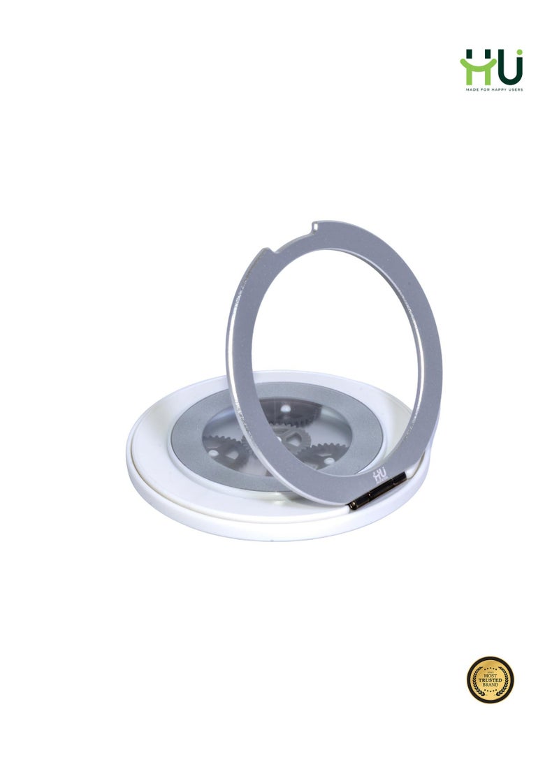 H U Snap.Hold.Go Magnetic Phone Grip with Auto Tracking & Remote Control – 360° Rotating Smart Phone Holder with Dual USB & Adjustable 450mm Diameter for Vlogging & Live Streaming - Image 2