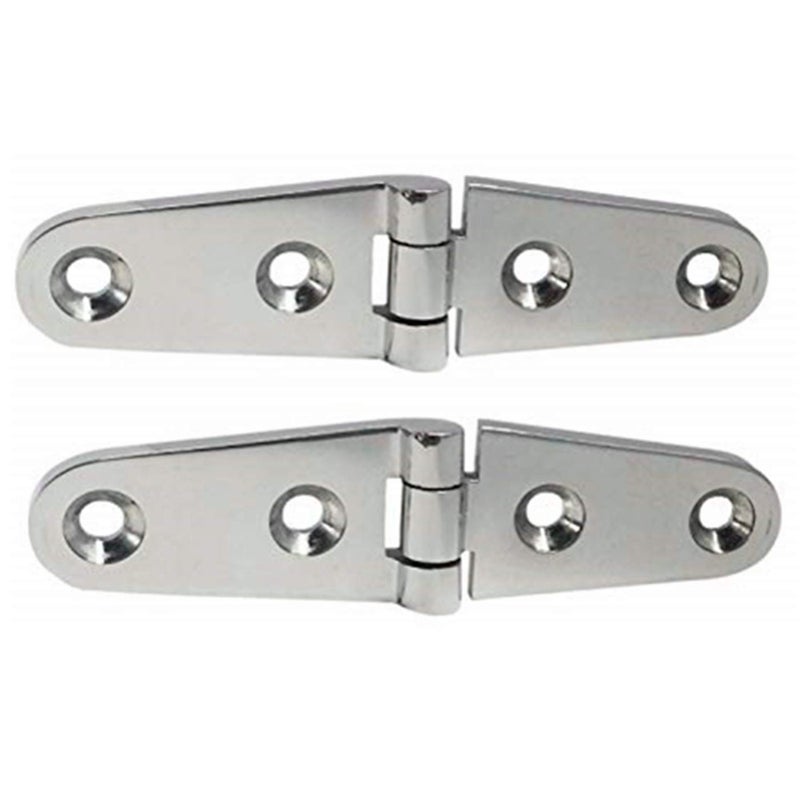 NRC&XRC Pair of 316 Stainless Steel Marine Grade 4'' x 1" Cast Strap Hinge for Boat - Image 1