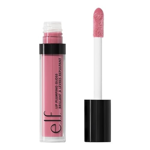 elf Lip Plumping Gloss Hydrating Nourishing Invigorating HighShine Plumps Volumizes Cools Soothes Sparkling Ros Shimmer 01 Oz