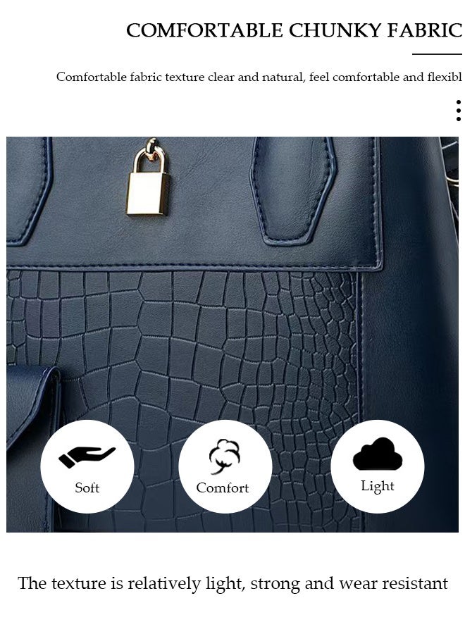 DUNISO 2PCS Women's Shoulder Tote Bag Set,Large Capacity Crossbody Bag,Shoulder Bag with Adjustable Shoulder Strap,Fashion Tote Bags Purse Bag Set for Women/Ladies Office Travel Daily Bag - Image 5