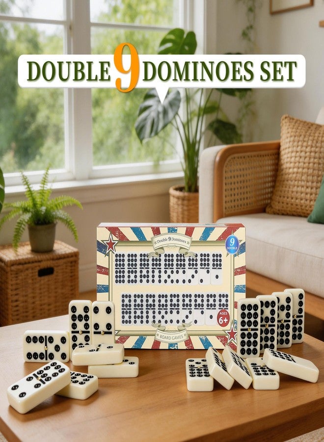 Offelec Double 9 Dominoes Set, 55 Tiles Classic Board Game in Closure Box - Premium Dominoes for Adults, Kids & Family, Perfect for Game Night, Travel & Parties, Ages 8+ Up to 6 Players - Image 5