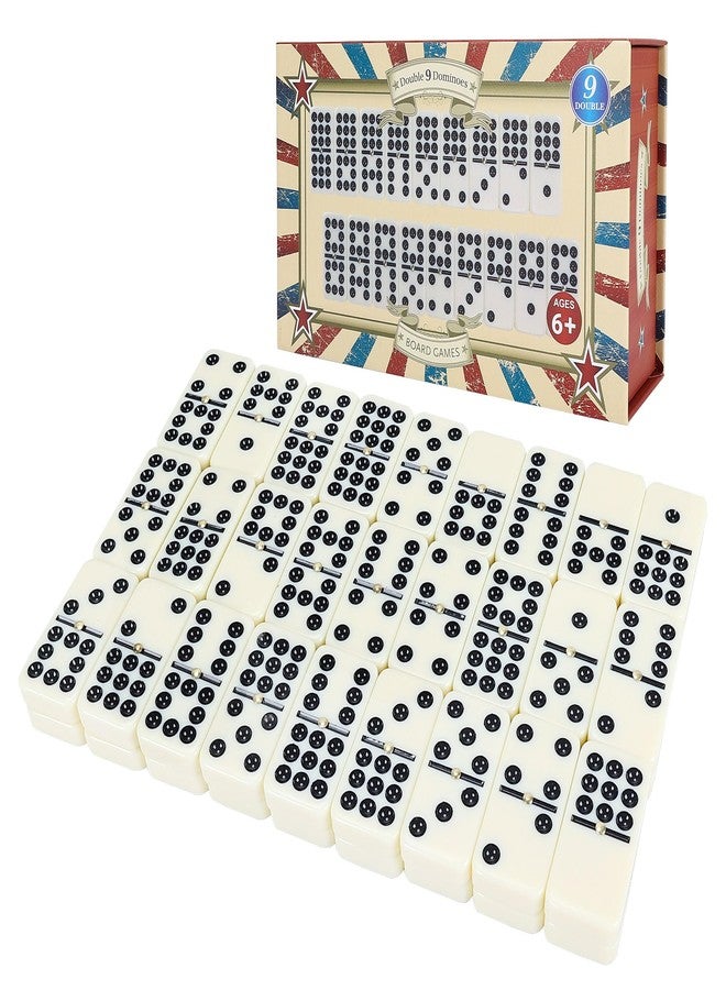 Offelec Double 9 Dominoes Set, 55 Tiles Classic Board Game in Closure Box - Premium Dominoes for Adults, Kids & Family, Perfect for Game Night, Travel & Parties, Ages 8+ Up to 6 Players - Image 1