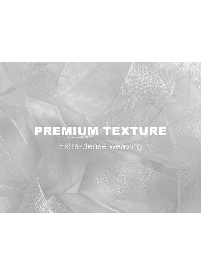 مجموعة من 3 قطع من شرائط الأورجانزا الملونة الشفافة المصنوعة يدوياً، مناسبة لتغليف الهدايا، والأقواس، ودعوات الزفاف، وتغليف أكاليل الزهور (أسود، رمادي، مشمشي). - Image 3