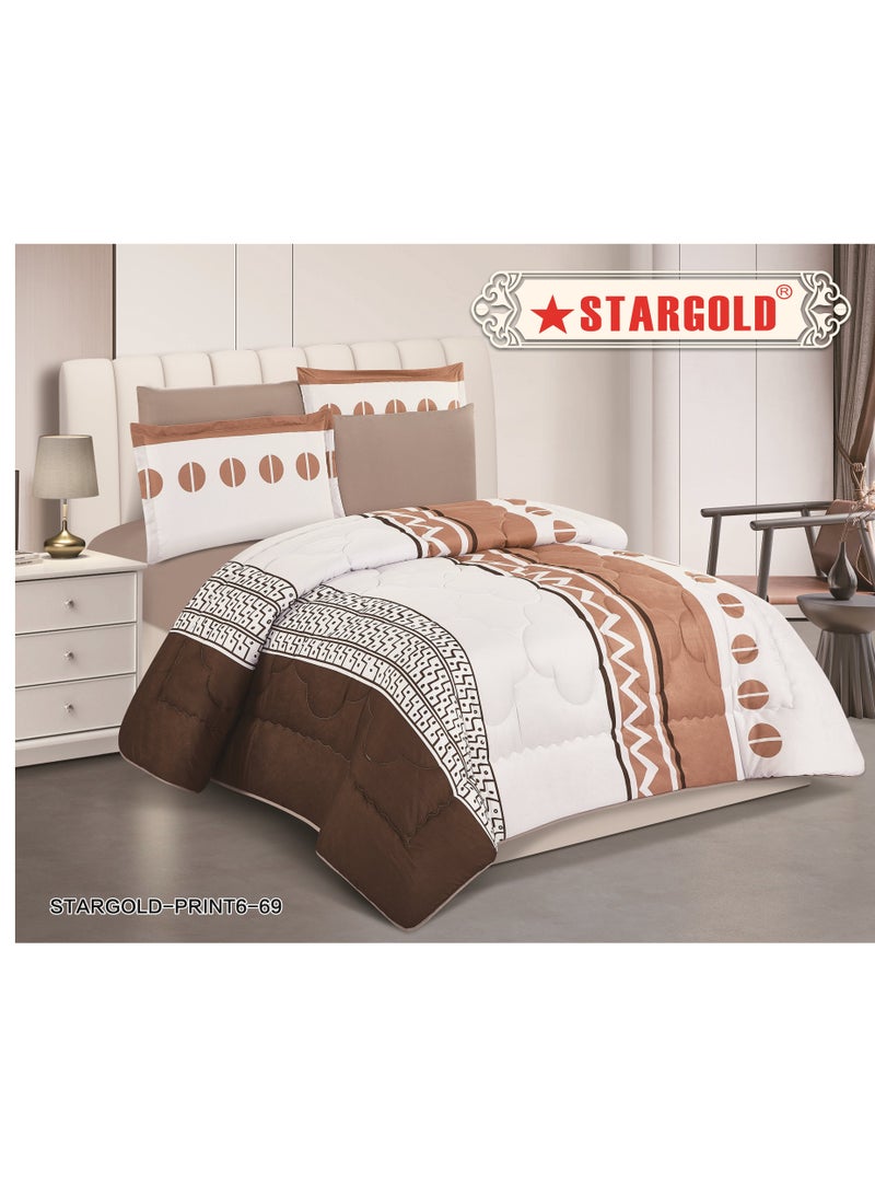 Stargold Super Soft Printed Comforter, 6pcs Set, Microfiber High-Quality Fabric, Stylish and Premium Design, Durable, Ideal For Home Bedroom 240X220CM - Image 2
