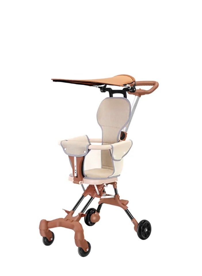 ماركة غير محددة - عربية أطفال قابلة للطي مع مظلة وحزام أمان - تصميم خفيف وعصري - Image 1