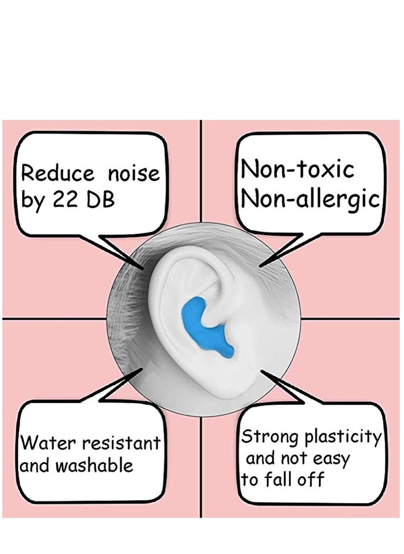 Generic Sleep Earplugs, Silicone Earplugs, Sleep Earplugs with High Decibel Noise Protection Waterproof Earplugs for Sleep Learning Swimming and Cancelling Noise  - Image 4