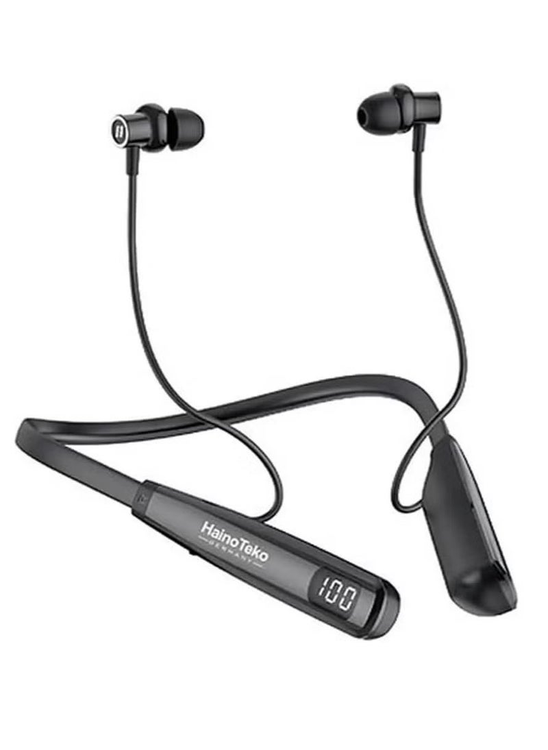 Haino Teko HN80 Bluetooth Wireless Neckband | Premium Sound Quality, Comfortable Fit, Long Battery Life, Hands-Free Calls, Compatible with Android & iOS, Black - Image 4