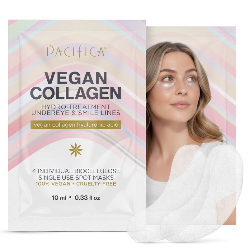 Pacifica Undereye & Smile Mask Set â€“ Vegan Collagen Hydro Treatment with Hyaluronic Acid, Hydrating for Dark Circles, Dry & Combination Skin, Vegan & Cruelty-Free, 4 Pieces - Image 1