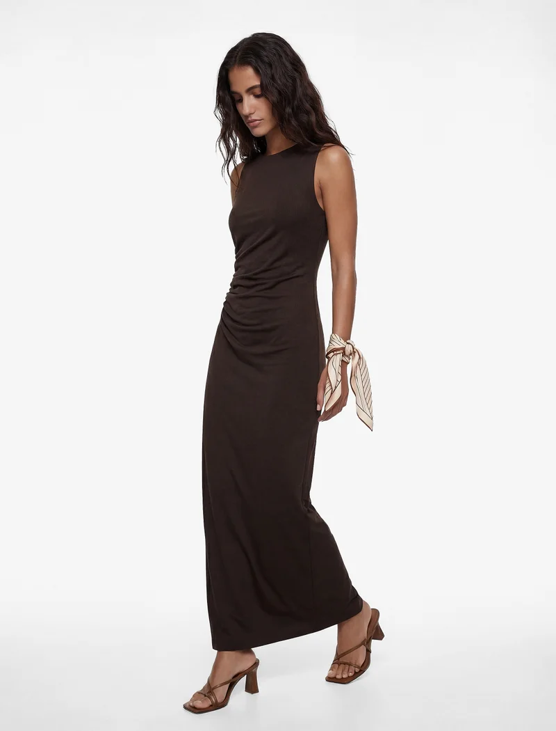 كوتون Draped Midi Dress