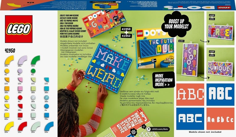DOTS Lots of DOTS # Letters 41950 - Alphabet DIY Set That Inspires Creative Activities for Kids Ages 6 and Up (722 Pieces)