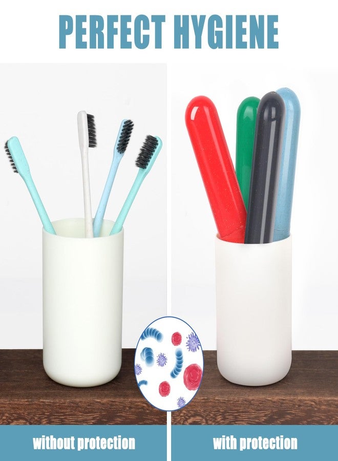 Eaezerav 6 Pack Toothbrush Travel Case, Travel Toothbrush Holder, Sanitary Toothbrush Storage, Eco-friendly Toothbrush Protector Covering for Traveling, Business，Camping, Home, School - Image 4