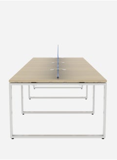 Six Line Cluster Desk with Partition Holder White 75x360x120cm - pzsku/Z9D26073C934C3D4E9CD9Z/45/_/1718361319/fb28192d-0655-4c0a-9a50-24e8cb81d6c5