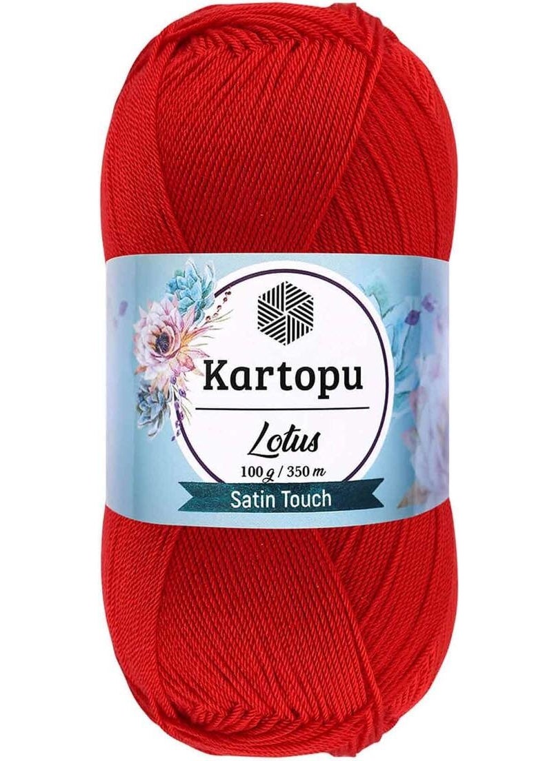 Kartopu Lotus Hand Knitting Yarn Red K165 