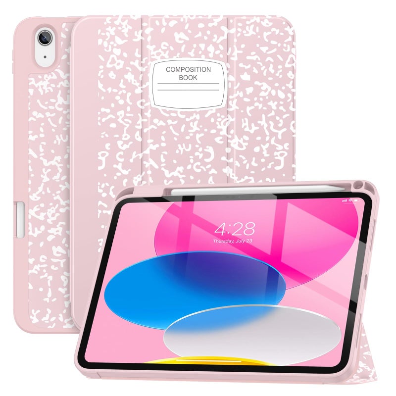 Soke Case for iPad A16 11th Generation 2025 11inch iPad 10th Generation 109 Inch 2022 with Pencil Holder Shockproof Auto SleepWake Soft Back for iPad 11109 Cover Book Pink