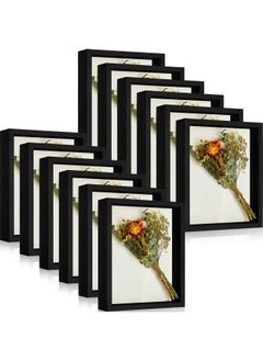 Tuanse 12 Pcs Shadow Box Frame Wood Display Case Shadow Box Frame Shadow Box Picture Frame For Memorabilia Baby Items Wedding Memories Crafts Tickets And Photos (5 X 7 Inch Black)  - Image 2