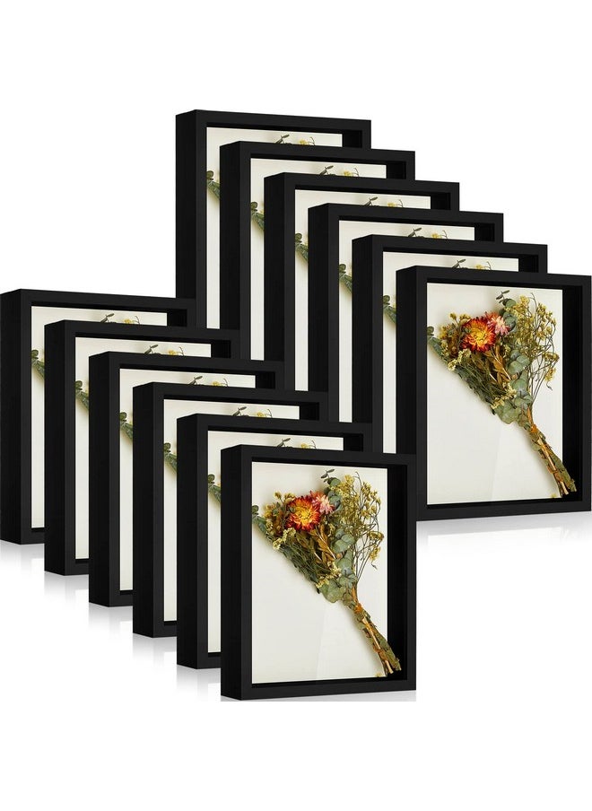 Tuanse - 12 Pcs Shadow Box Frame Wood Display Case Shadow Box Frame Shadow Box Picture Frame For Memorabilia Baby Items Wedding Memories Crafts Tickets And Photos (5 X 7 Inch Black) - Image 1