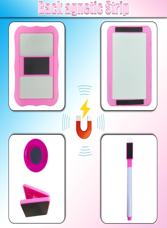BUAEL 10Pcs Locker Set with Dry Erase Board Fur Rug Carpet Marker Sticky Note Locker Accessories Set Decoration for School Lockers Decoration (Pink) - Image 4