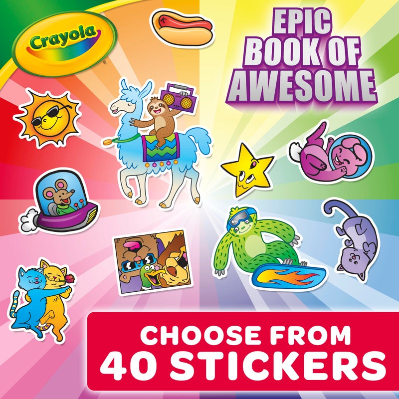 Crayola Epic Book of Awesome (288 Pages), Kids Coloring Book Activity Set, Animal Coloring Pages, Holiday Gift for Kids, 3+ - Image 4