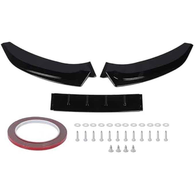Torvex Front Lip, Bumper Lip Splitter Front Spoiler Body Kit Compatible with Audi S4 B8.5 2013-2016 Gloss Black 3pcs Anti Scrape Protector - Image 1
