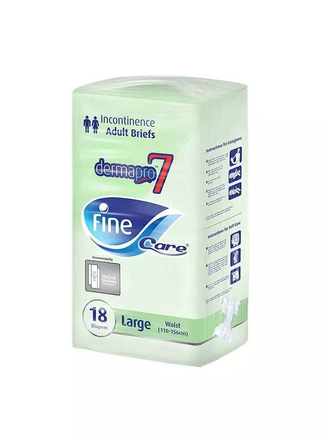 Fine Care Adult Diapers, Large 110-156 cm, 18 Diapers 