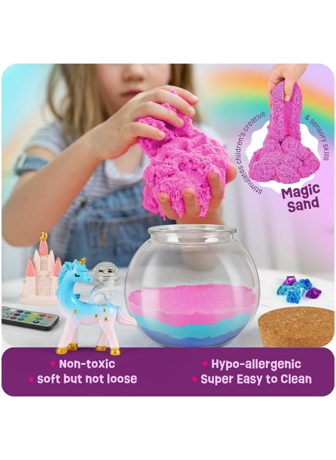 GGEROU Unicorns Terrarium Gifts for Kids Girls, Light Up Terrarium Unicorns Toys for Girls, DIY Moon Lamp Arts and Crafts Birthday Gift for Children Age 4-12 (Unicorn)  - Image 2
