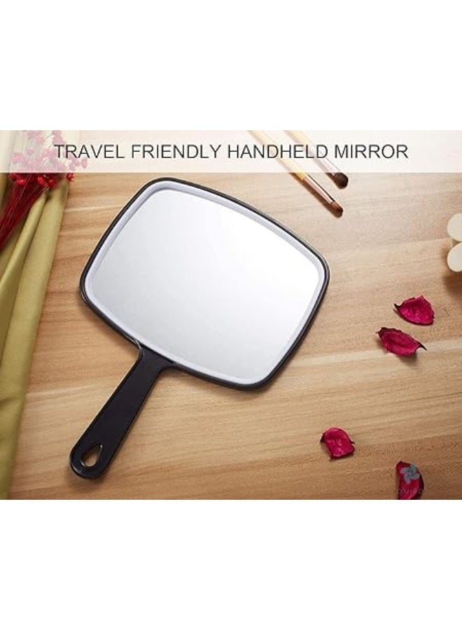 Hand Mirror, Black Handheld Mirror Handle, Small Black Handle Cosmetic Mirror, Mini Comfy Hand Held Mirror, Small Cosmetic Mirror, for Personal Makeup Vanity Travel Skin Care Salon - Image 5