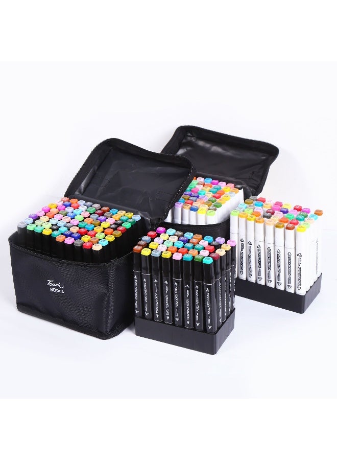 Generic Dual-Ended Alcohol-Based Marker Set - The Perfect Choice for Colorful Painting 