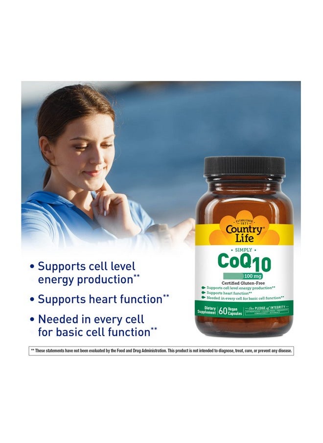 Country Life Country Life CoQ10, 100 mg - 60 Vegetarian Capsules  - Image 4