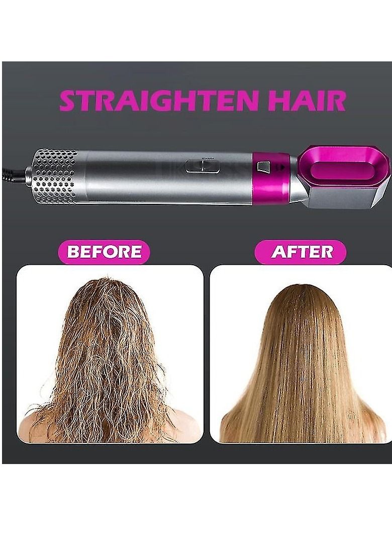 ELTRAZONE high quality Curling Iron 5 in 1 Hot Air Styler Curler Brush, Negative Lonic Hair Straightener Hot Air Styler Hair Brush, Curl & Straight 3-in Ion Styler, Hair Dryer Comb Ideal Curly Hair - Image 4