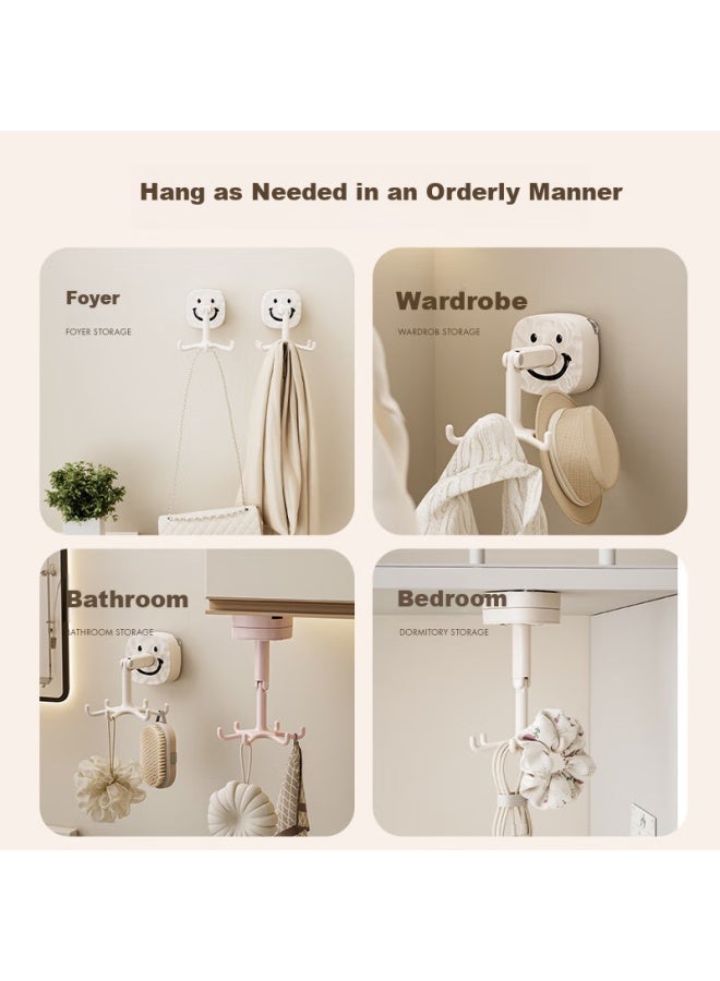 Bydoll Kitchen Rotating Hook, Bathroom No-drilling Kitchen Utensil Holder, Six-claw Suction Cup Wall-mounted Storage Rack, Spoon And Spatula Organizer - Image 4
