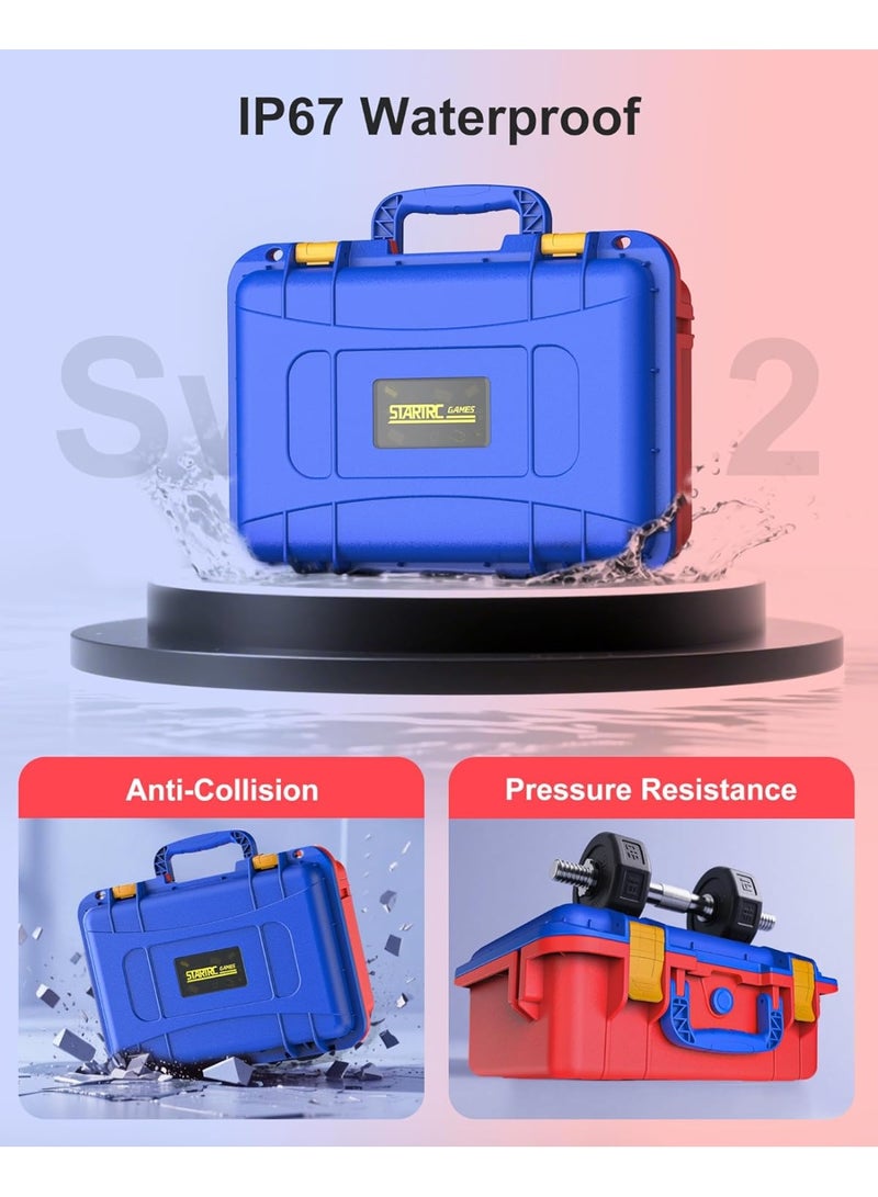 ألعاب ستارترك حافظة STARTRC GAMES الصلبة المحمولة لنينتندو سويتش 2 إصدار ديلوكس محترف مقاوم للماء وفقًا لمعيار IP67حافظة سفر صلبة مع بطانة ناعمة - مناسبة للجهاز ويد التحكم Pro والإكسسوارات - Image 5