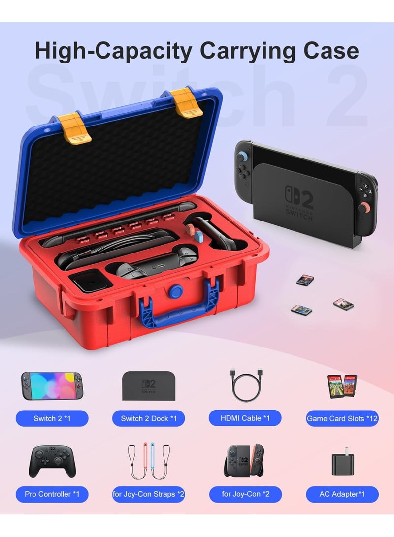 ألعاب ستارترك حافظة STARTRC GAMES الصلبة المحمولة لنينتندو سويتش 2 إصدار ديلوكس محترف مقاوم للماء وفقًا لمعيار IP67حافظة سفر صلبة مع بطانة ناعمة - مناسبة للجهاز ويد التحكم Pro والإكسسوارات - Image 2