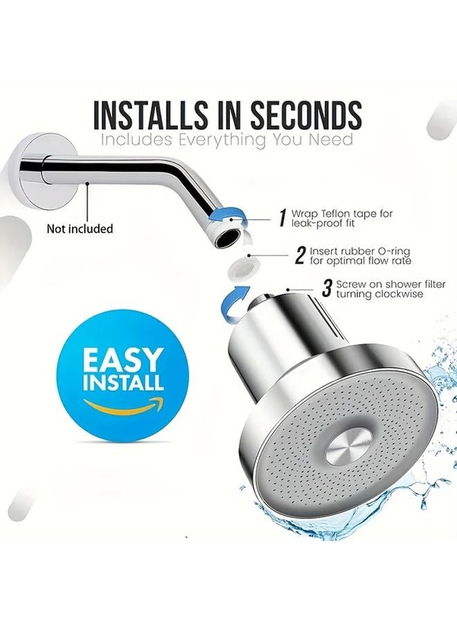 High Pressure Filtered Showerhead Reduce Hair Shedding Protect Colored Hair Original Filter Element 2pc - Image 5