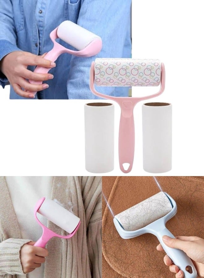 مجموعة مزيل الوبر (3 قطع، كل قطعة 60 ورقة) فرشاة لإزالة الوبر وشعر الحيوانات الأليفة من الملابس، طقم إزالة الشعر، ورق لاصق محمول مع مزيل غبار بزاوية، مناسب لإزالة الشعر والفتات وغيرها - Image 1