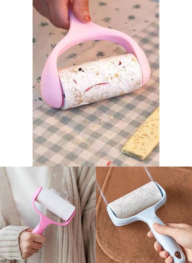 مجموعة مزيل الوبر (3 قطع، كل قطعة 60 ورقة) فرشاة لإزالة الوبر وشعر الحيوانات الأليفة من الملابس، طقم إزالة الشعر، ورق لاصق محمول مع مزيل غبار بزاوية، مناسب لإزالة الشعر والفتات وغيرها - Image 4