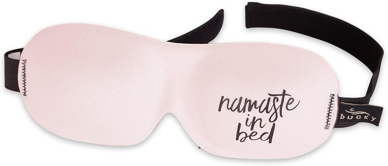 Bucky Ultralight Collection, Contoured Travel and Sleep Eye Mask, Namaste In Bed, One Size,5824